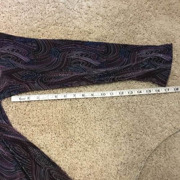 Psychedelic 90s Retro Paisley Crimped Crushed Clasp Closure Open Cardigan - Picture 16 of 16